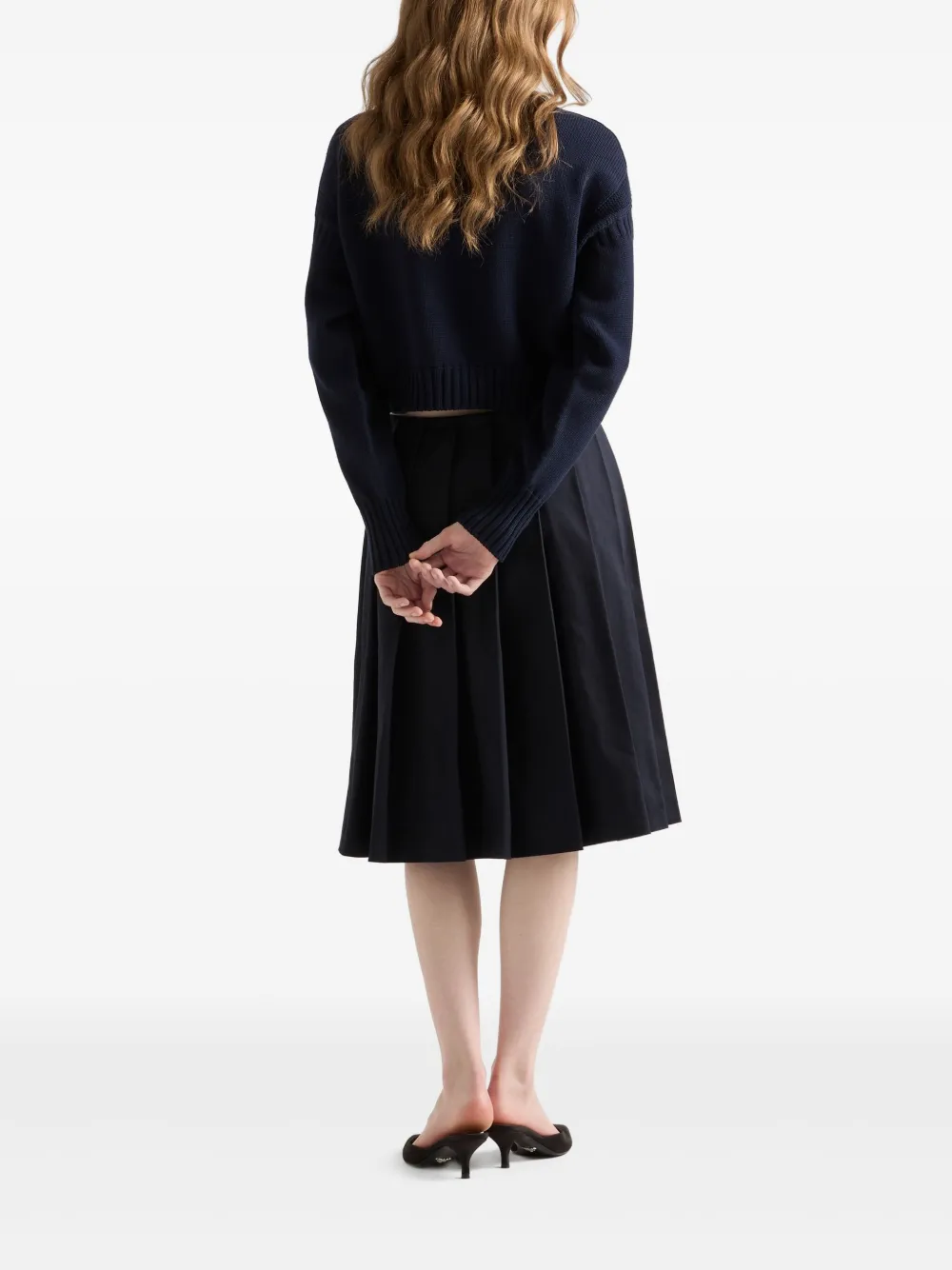 Prada Gestreepte katoenen trui Blauw