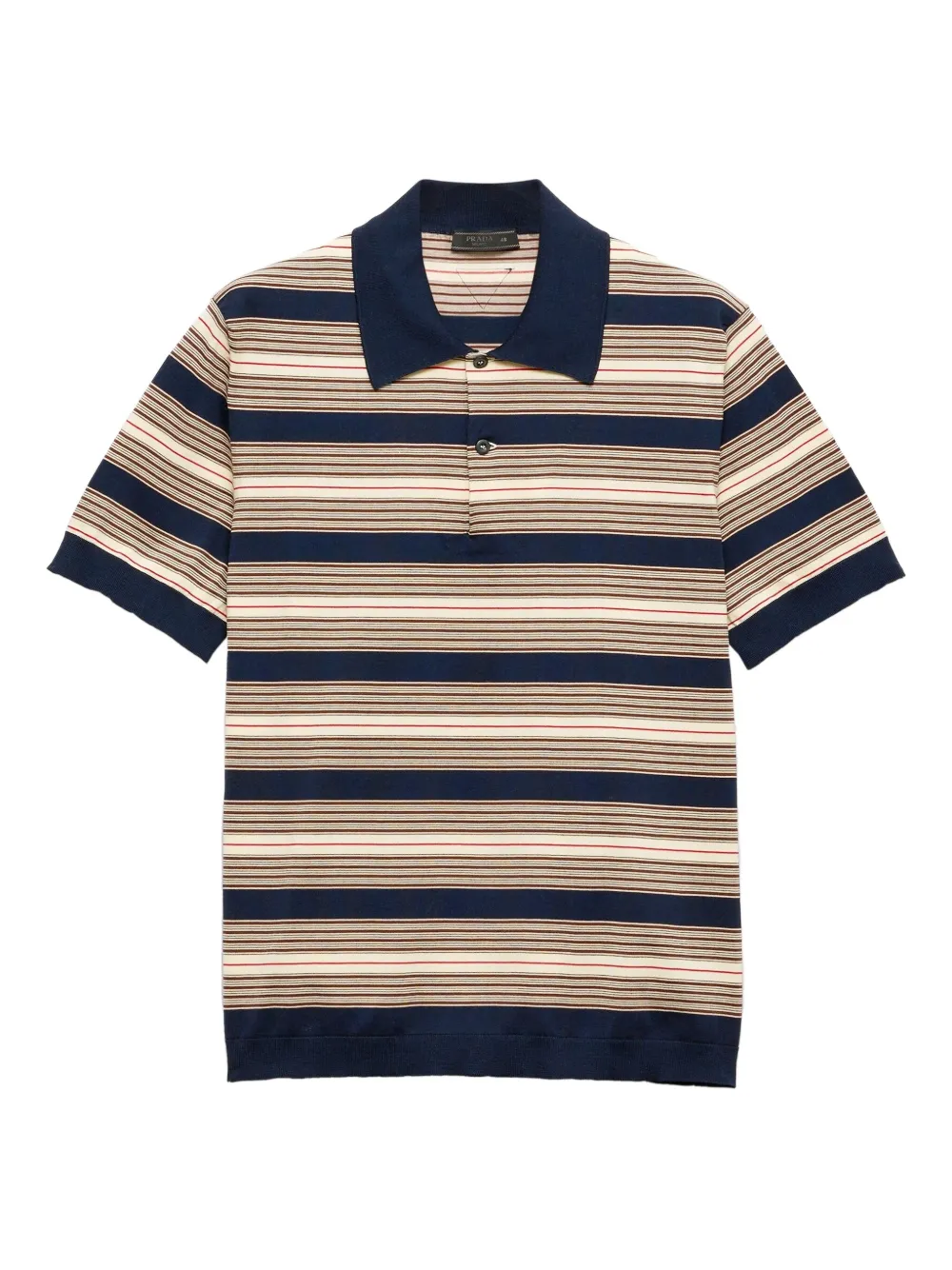 Prada playera tipo polo de algodón a rayas | azul | Image 1