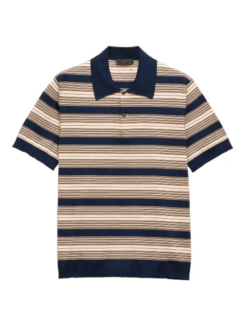 Prada Striped cotton polo shirt