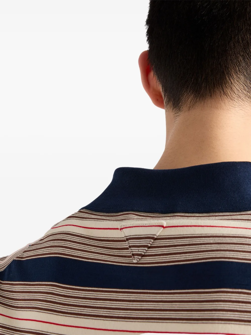 Prada Gestreept katoenen poloshirt Blauw