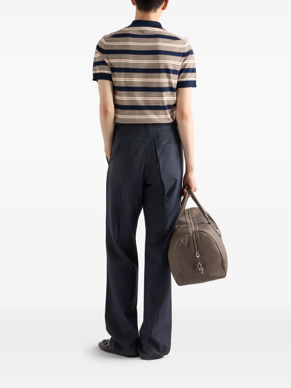 Prada Gestreept katoenen poloshirt Blauw