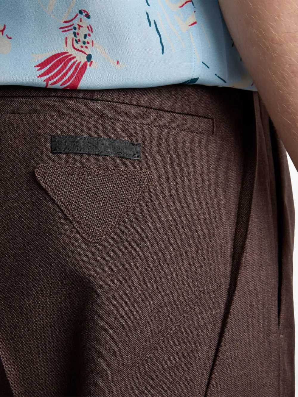 Prada Wollen broek Bruin