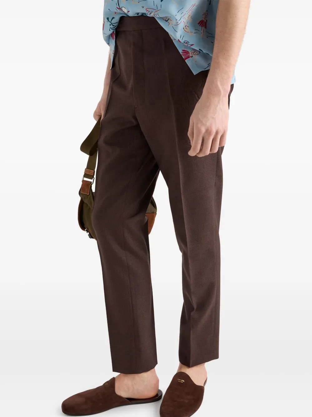 Prada Wollen broek Bruin