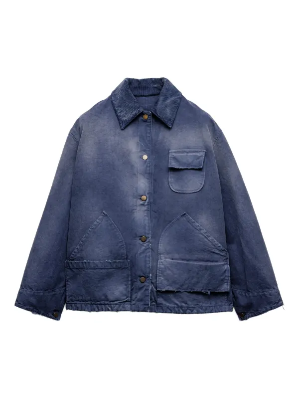 PRADA＊Canvas jacket ダメージ キャンバス ジャケット＊送料込 PRADA＊Canvas jacket ダメージ キャンバス ジャケット＊送料込