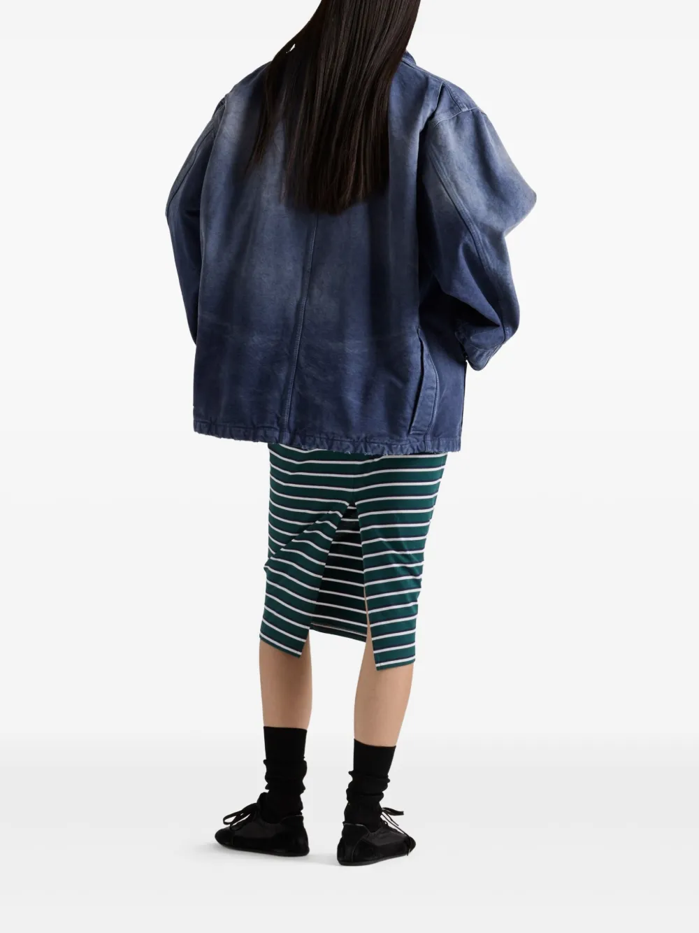 Prada Canvas jack met wassing Blauw