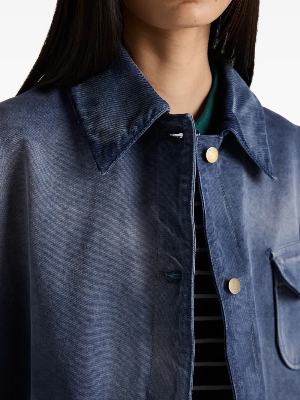 Prada Canvas jack met wassing Blauw