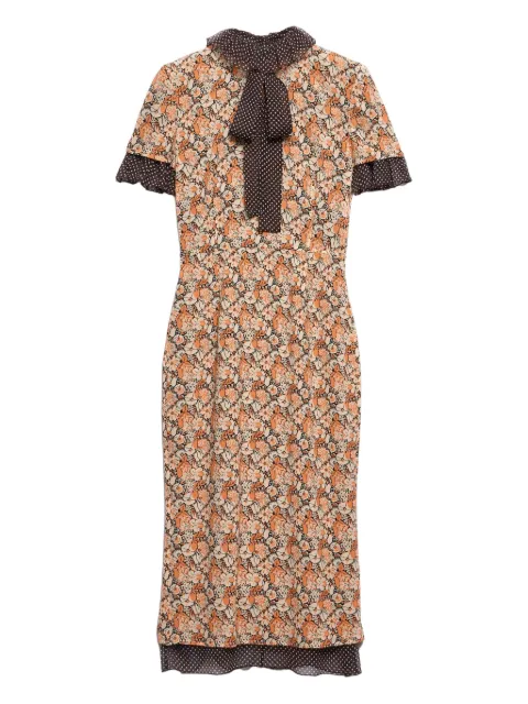 Prada vestido con estampado Floral 