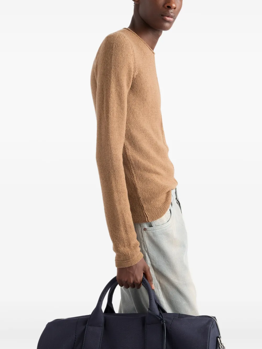 Prada Kasjmier trui met ronde hals Bruin