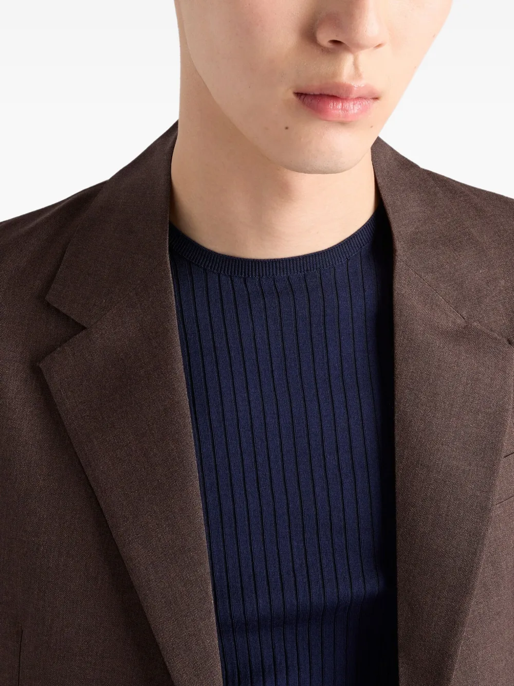 Prada Geribbelde trui Blauw