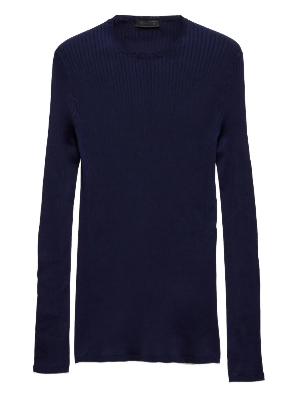 Prada ribbed cotton jumper | Blue | Image 1