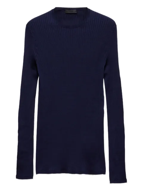 Prada ribbed cotton jumper