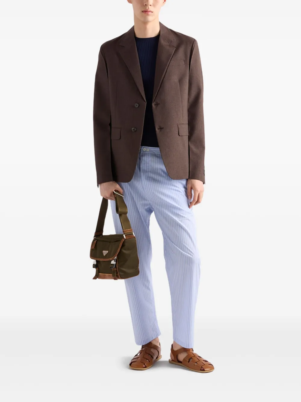 Prada Geribbelde trui - Blauw