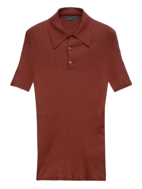 Prada polo nervuré en coton
