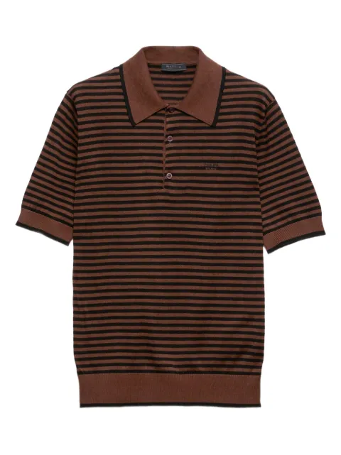Prada playera tipo polo con rayas estampadas