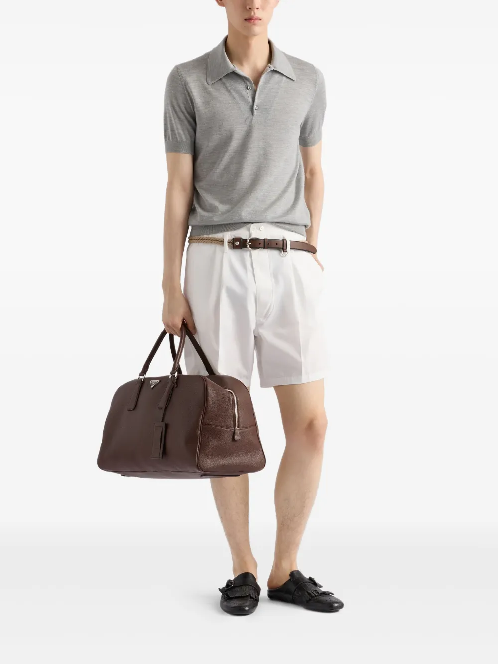 Prada Kasjmier poloshirt - Grijs