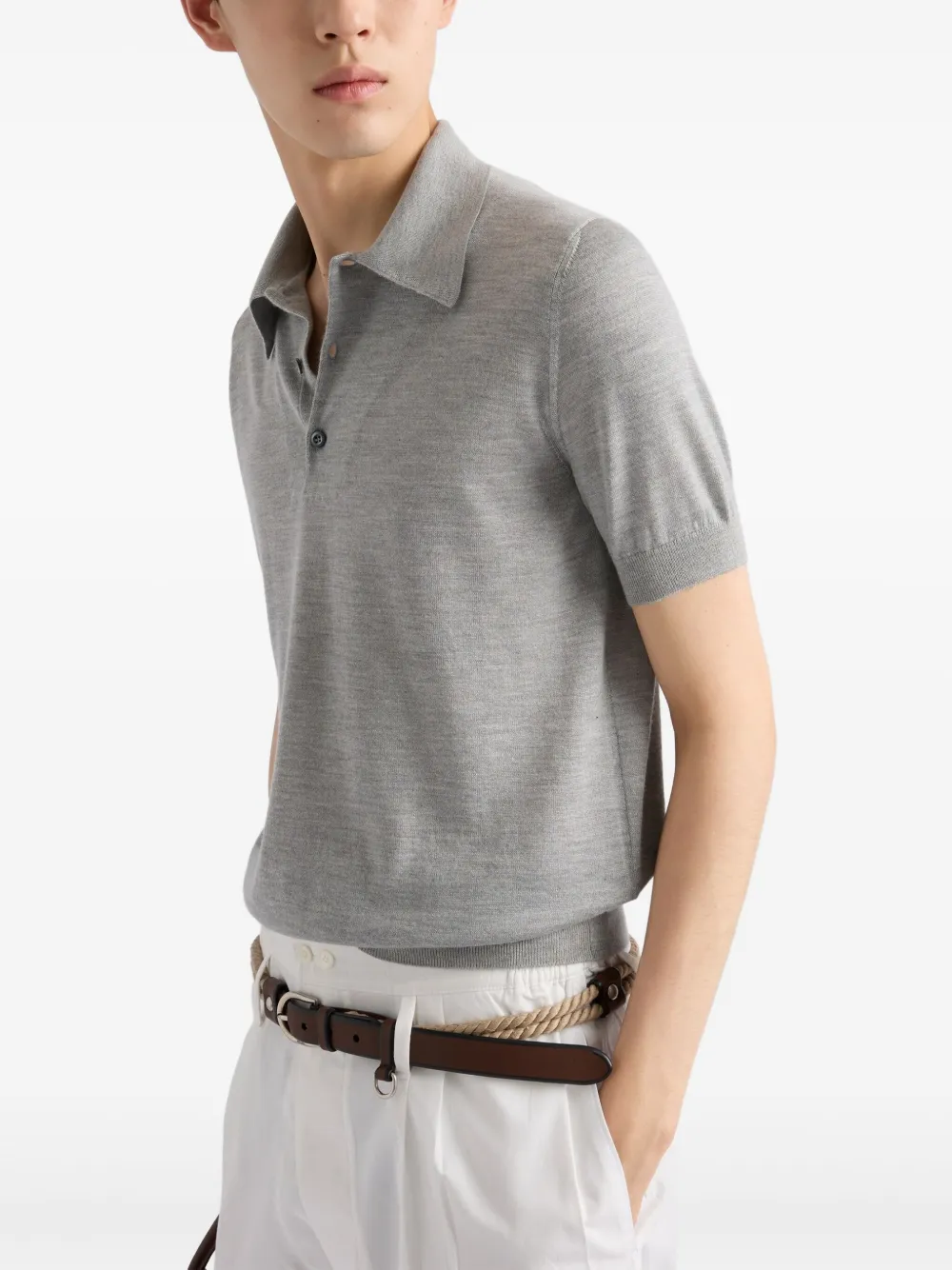 Prada Kasjmier poloshirt Grijs