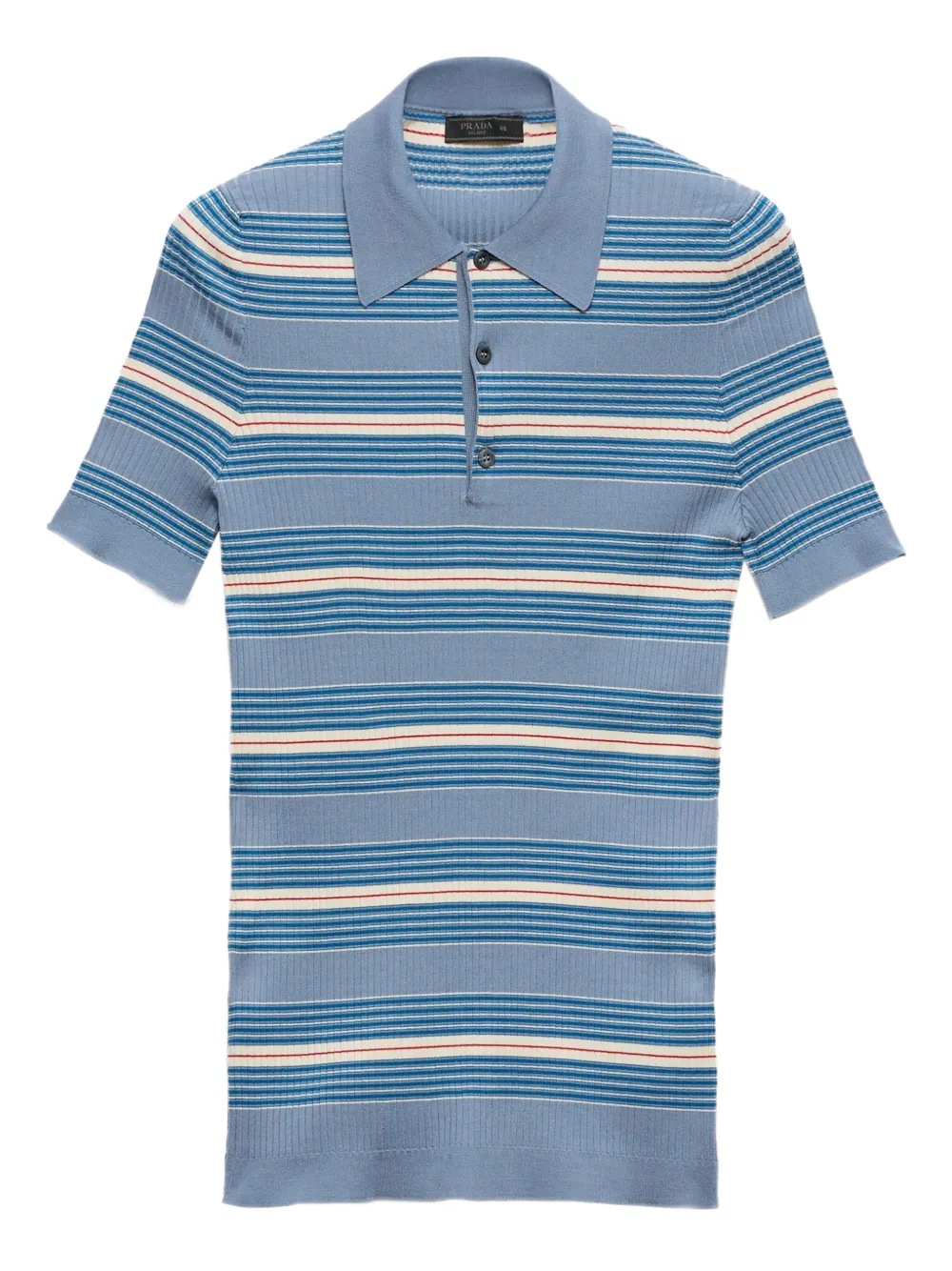 Prada Geribbeld katoenen poloshirt Blauw
