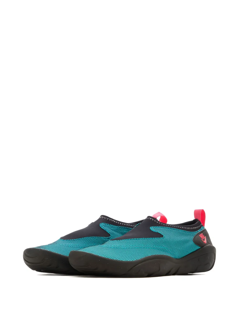 Nike Aqua Turf "Turbo Green Black Washed Coral Team Scarlet" sneakers
