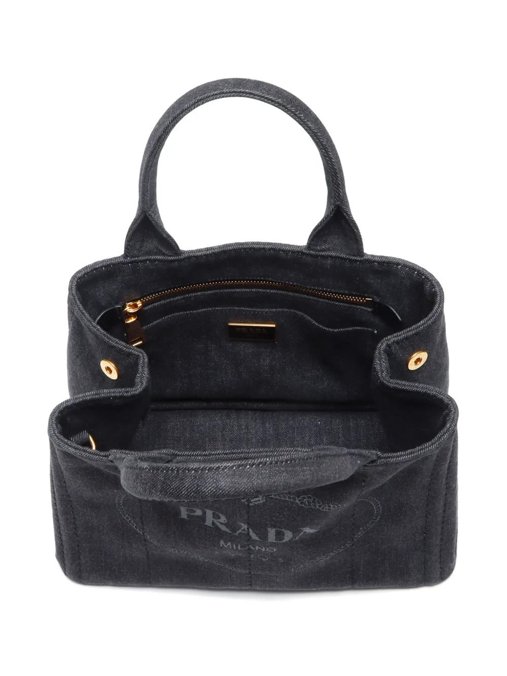 Pre-owned Prada 2000-2020 Canapa S Two-way Tote Bag In Black