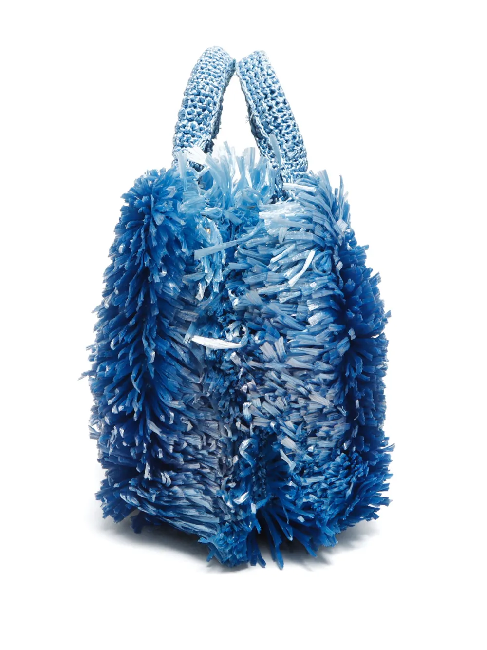 Pre-owned Prada 2000-2020 Raffia Grass Tote Bag In Blue