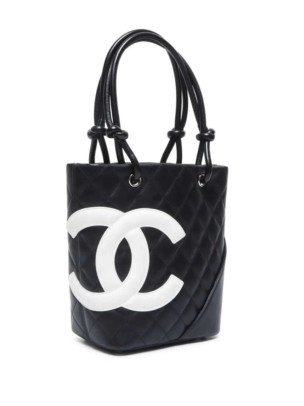 Pre-owned Chanel 2003-2004 Cambon Ligne Tote Bag In Black