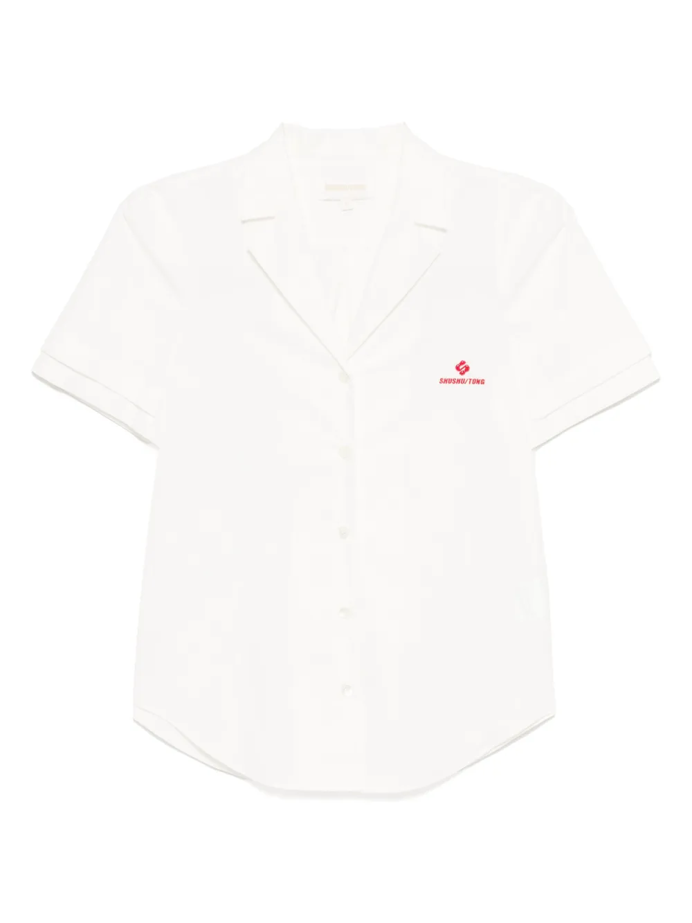 logo-embroidered shirt