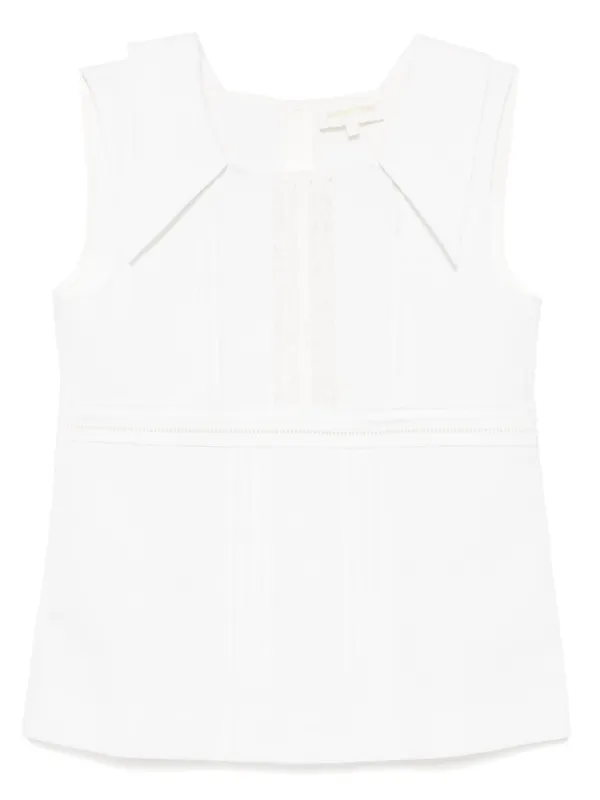 Shushu/Tong Square-neck Top in White