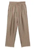 Drôle De Monsieur Le Pantalon Rayure Fleuries trosuers - Pink