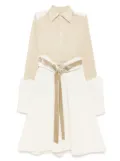 Maison Margiela belted patch work dress - Neutrals