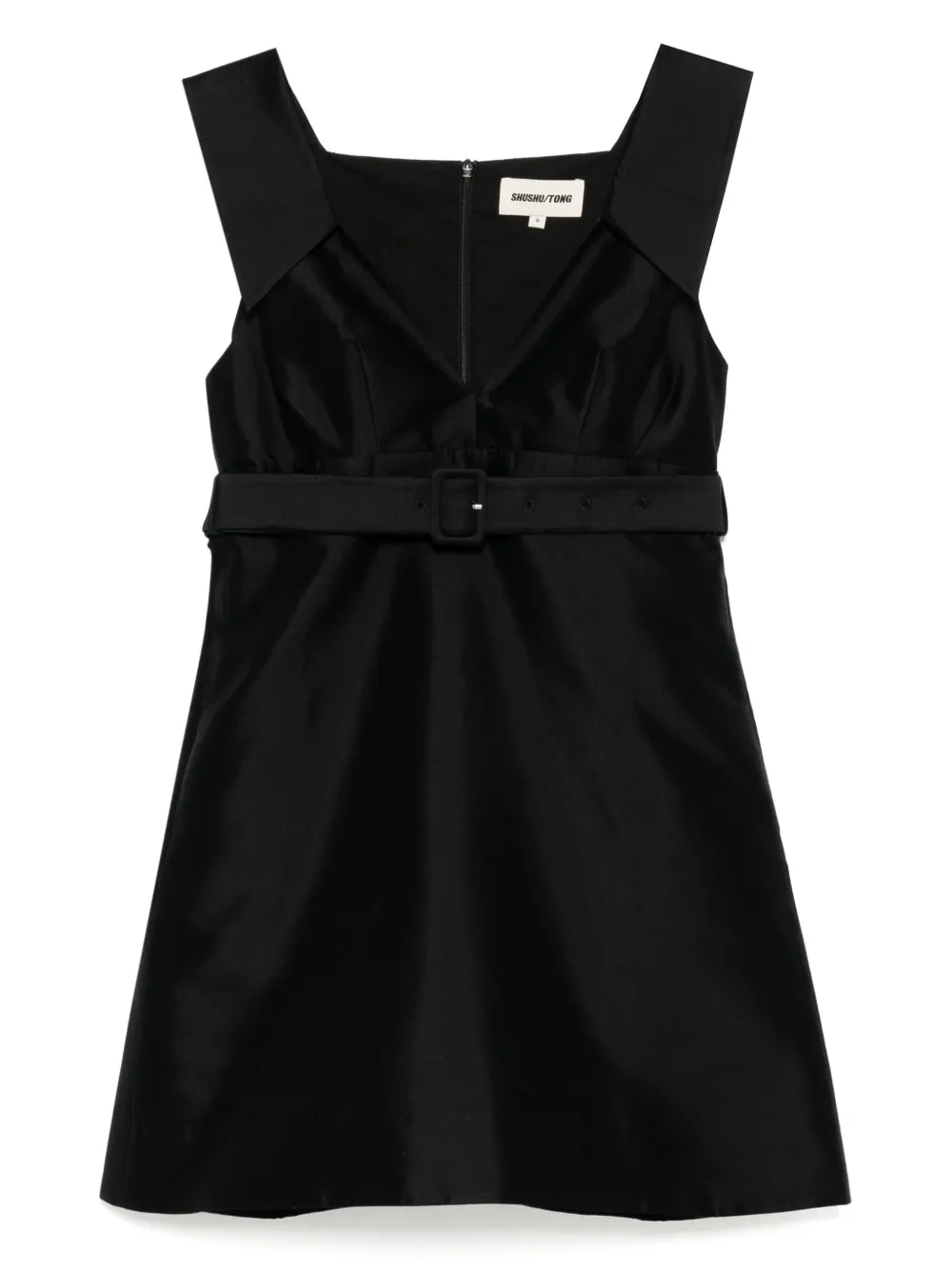 SHUSHU/TONG sleeveless-sleeve dress - ブラック SHUSHU/TONG sleeveless-sleeve dress - ブラック