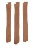 SHUSHU/TONG logo-printed stockings(set of three) - Brown