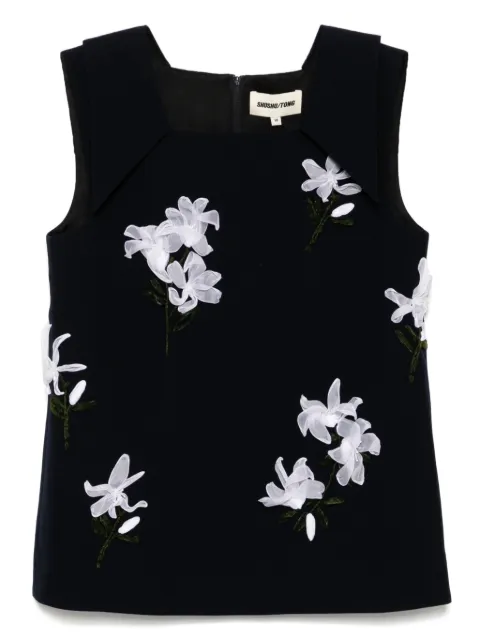 SHUSHU/TONG embellished top