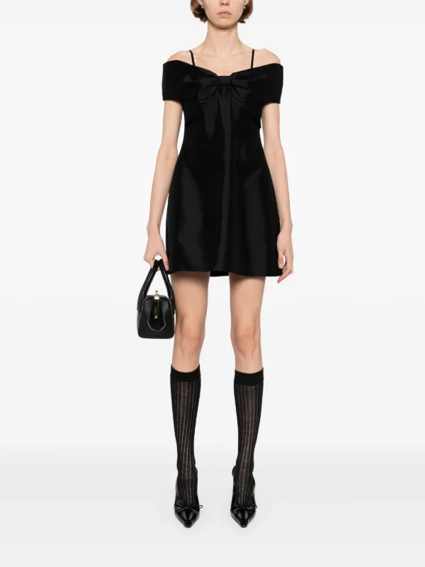 SHUSHU/TONG Bow Mini Dress | Black | FARFETCH