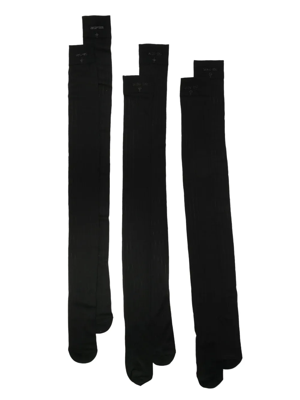 SHUSHU/TONG set de tres calcetines con logo bordado | negro | Image 1
