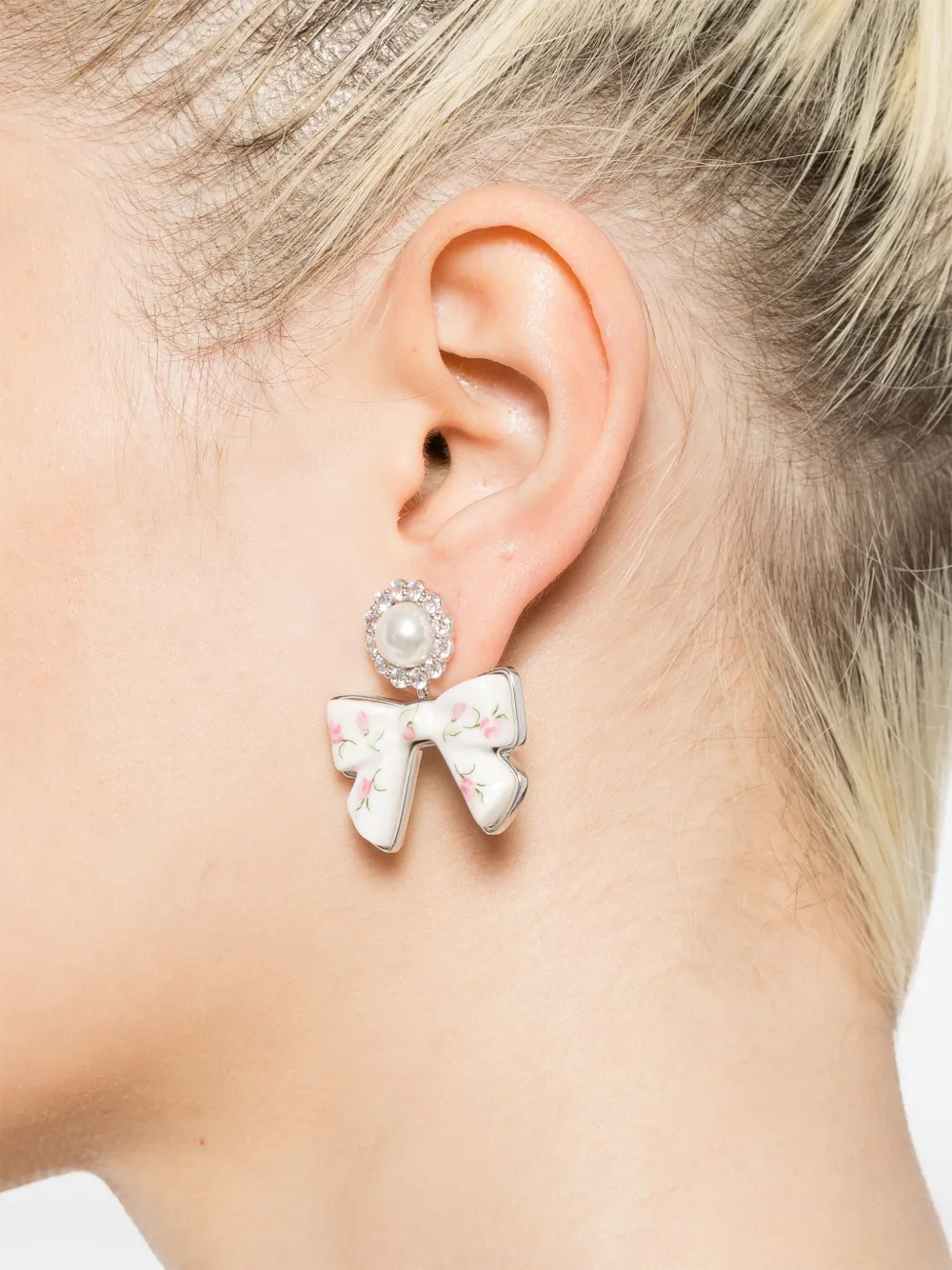 SHUSHU/TONG Oorbellen met strik - Wit