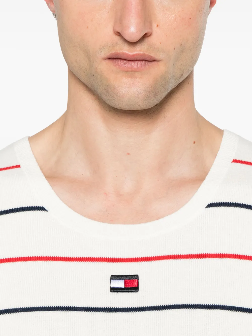 Tommy Hilfiger Gestreepte spencer Wit