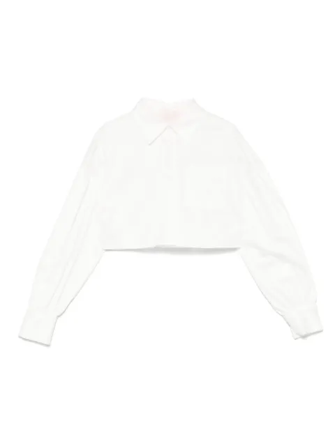 Miss Blumarine camisa con logo bordado
