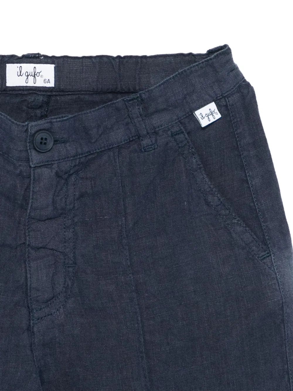 Il Gufo Linnen shorts Blauw