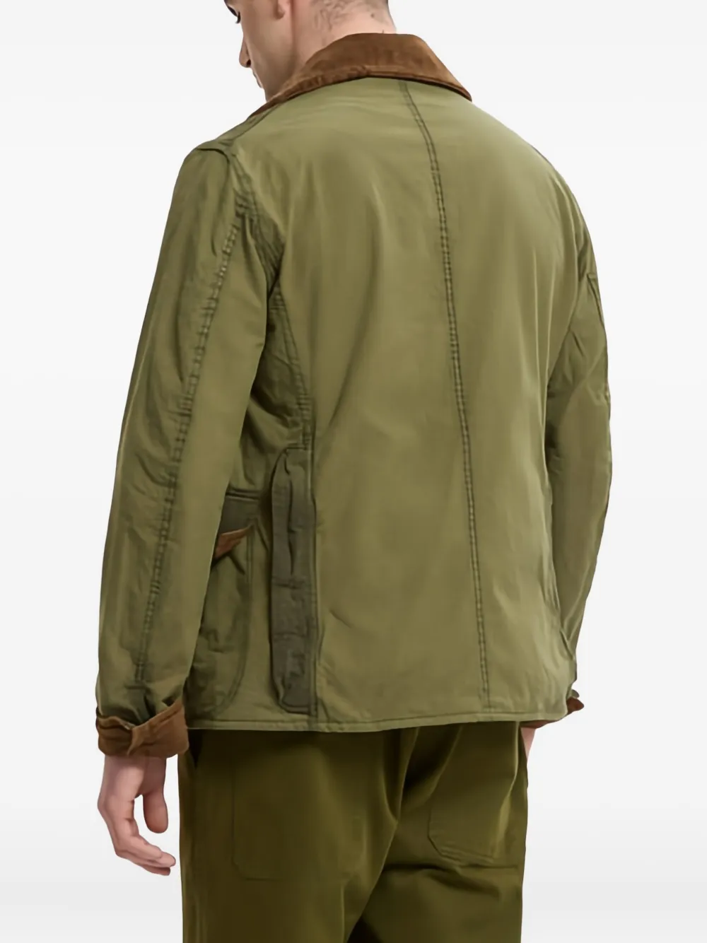 Barbour Jack met ribfluwelen kraag Groen