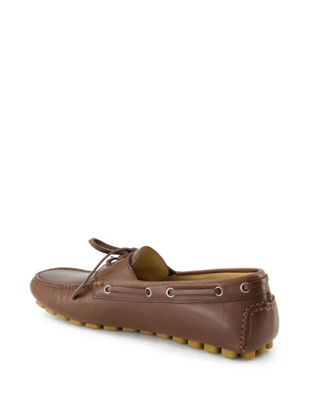 Valentino Garavani Driver Fastaway leather loafers Brown