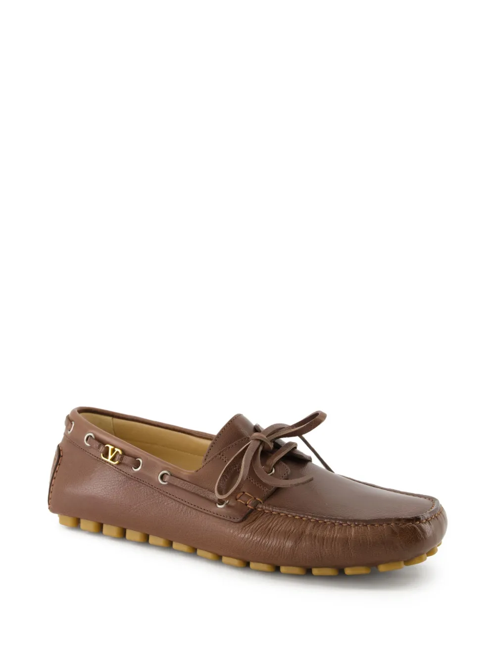 Valentino Garavani Driver Fastaway leather loafers - Bruin