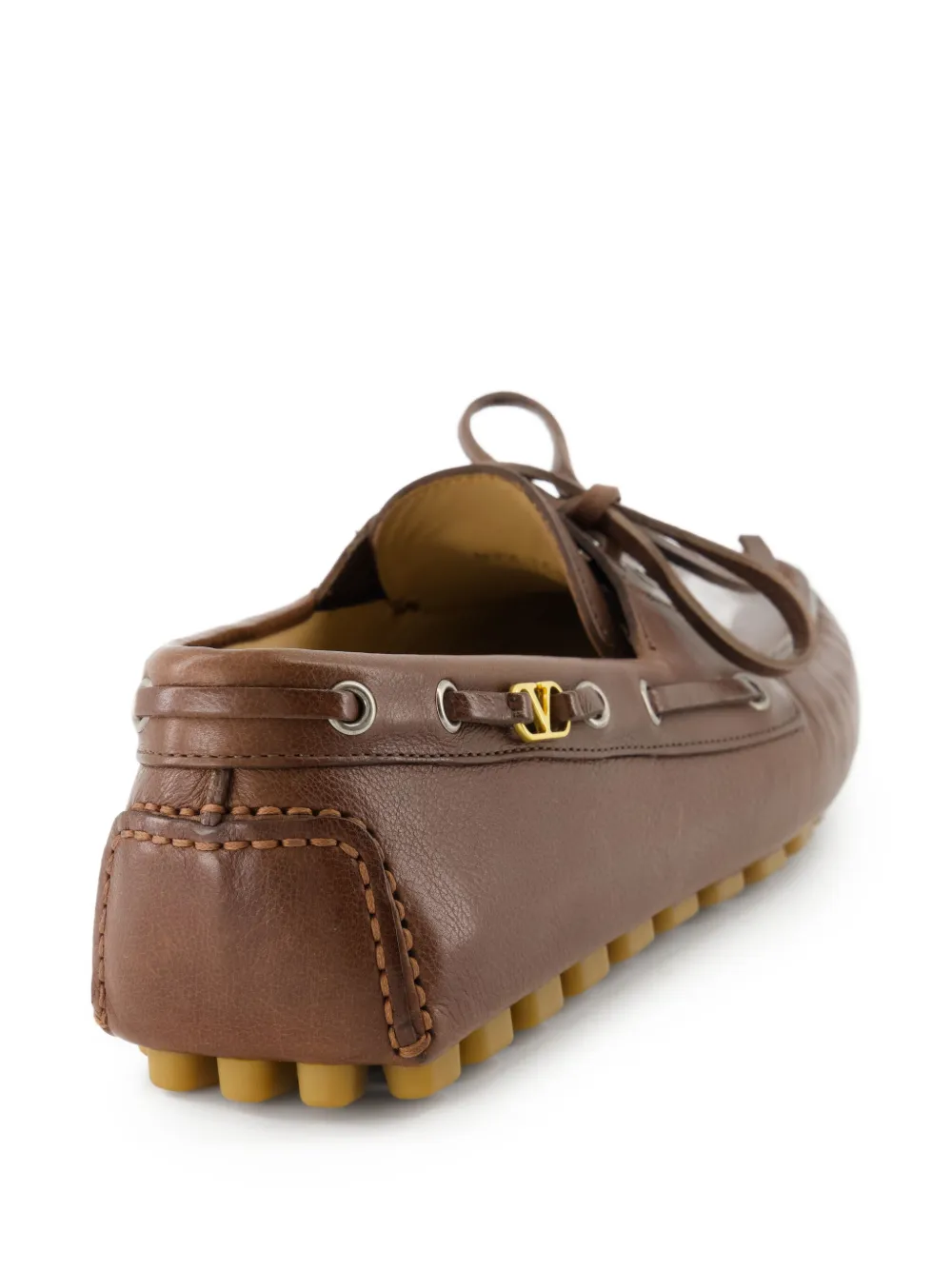 Valentino Garavani Driver Fastaway leather loafers Brown