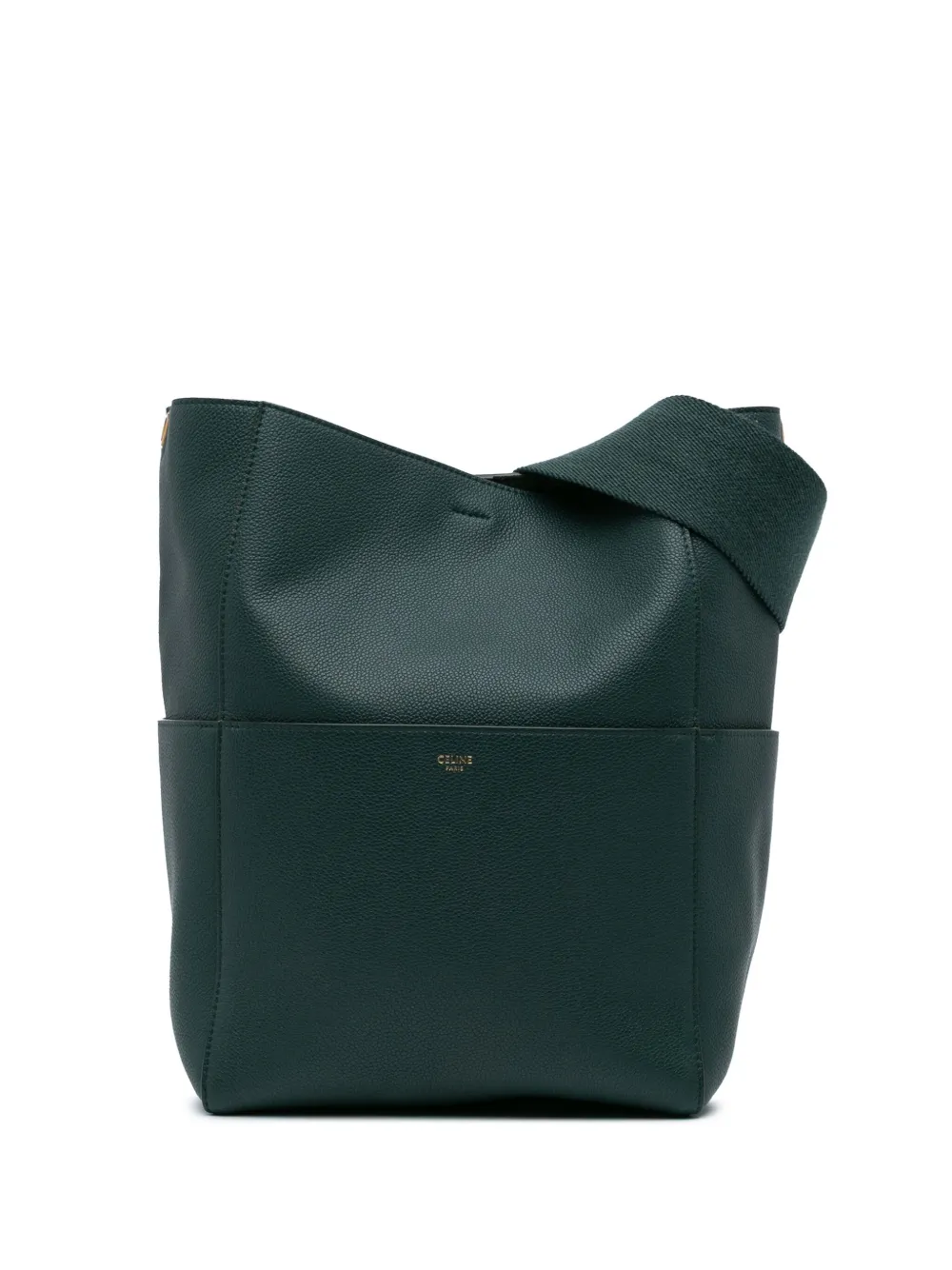 Céline Pre-Owned 2018 ミディアム レザー ソー サングル バケットバッグ - グリーン Céline Pre-Owned 2018 ミディアム レザー ソー サングル バケットバッグ - グリーン