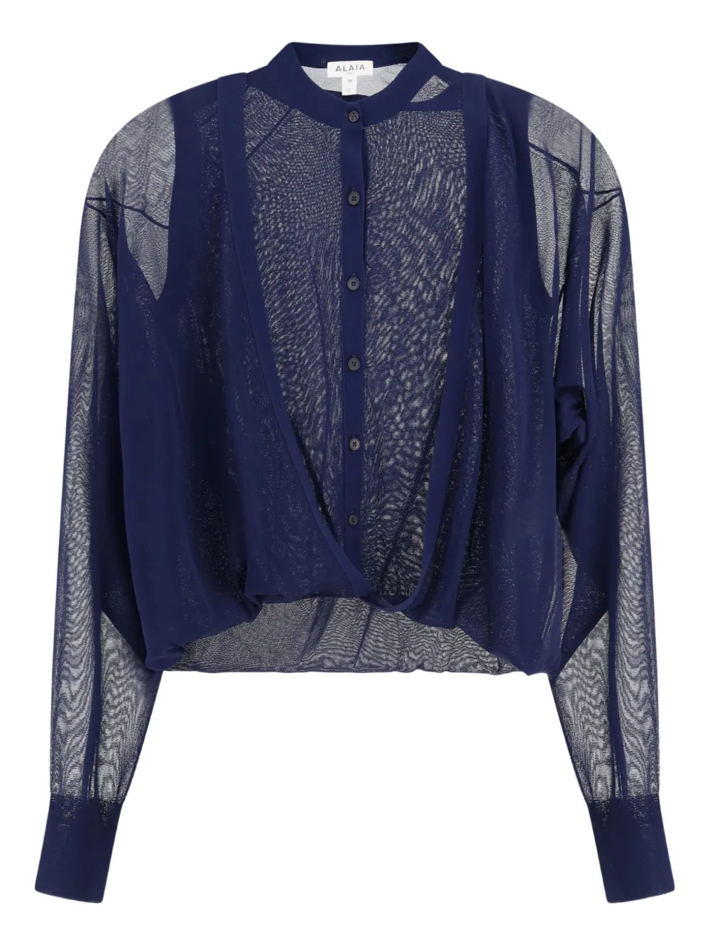 Alaïa semi-sheer blouse | Blue | Image 1