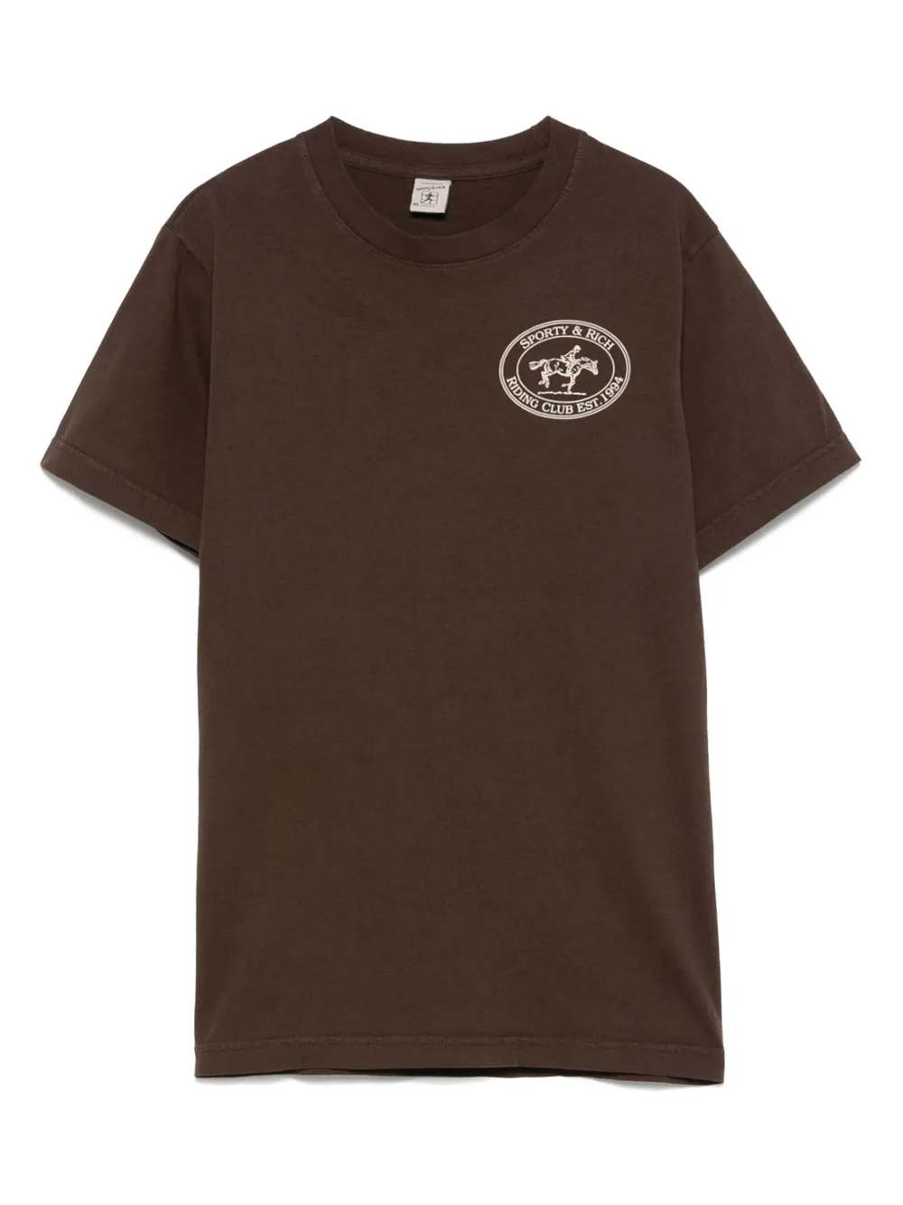Sporty & Rich Riding Club T-shirt Bruin