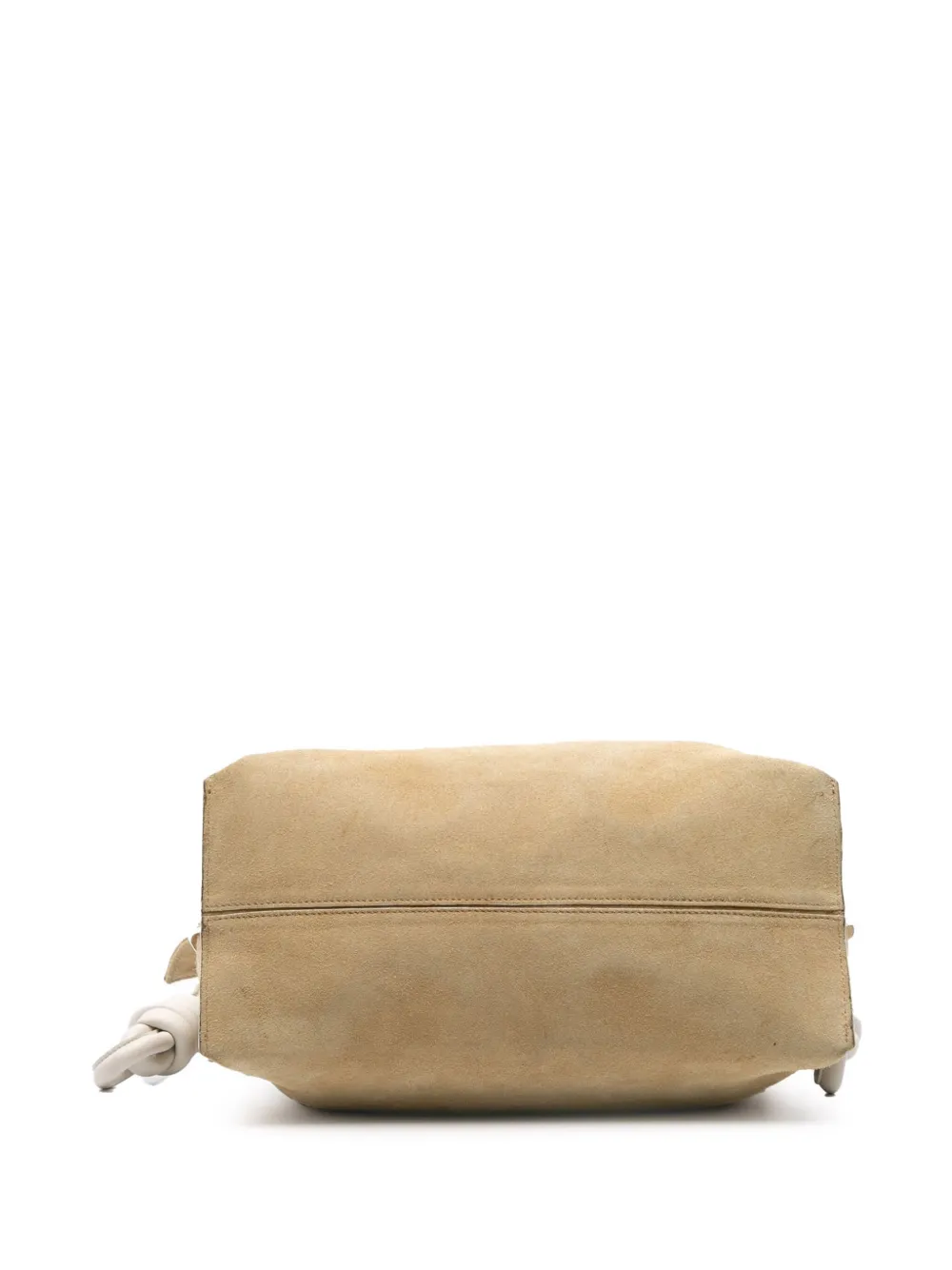 Pre-owned Loewe 2015 Large Suede Flamenco Knot Tote Bag In Brown