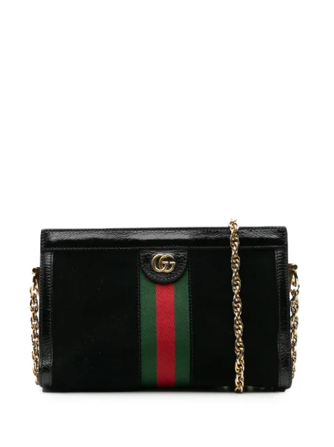 Gucci Pre-Owned bolsa crossbody Small Suede Ophidia Chain 2016-2024