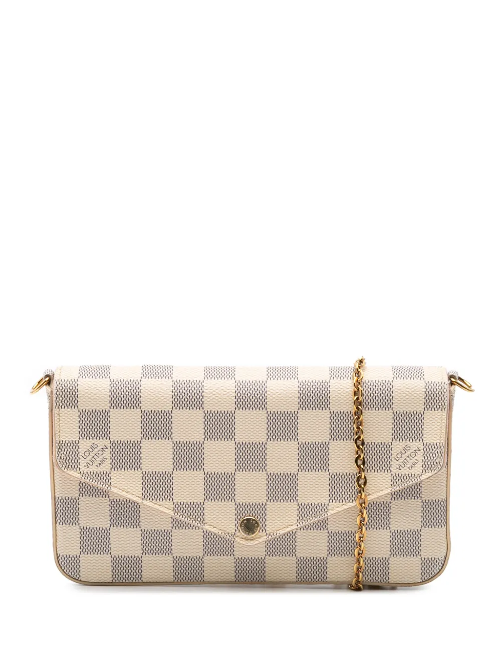 Louis Vuitton Pre-Owned 2019 ダミエ アズール ポシェット フェリーチェ ショルダーバッグ - ホワイト Louis Vuitton Pre-Owned 2019 ダミエ アズール ポシェット フェリーチェ ショルダーバッグ - ホワイト