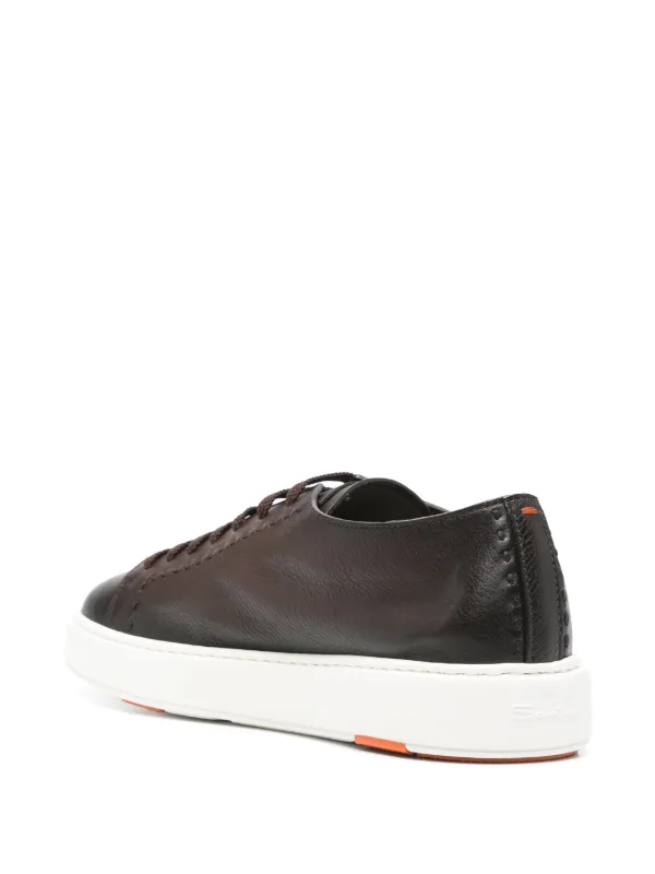 Santoni Leather Sneakers | Brown | FARFETCH