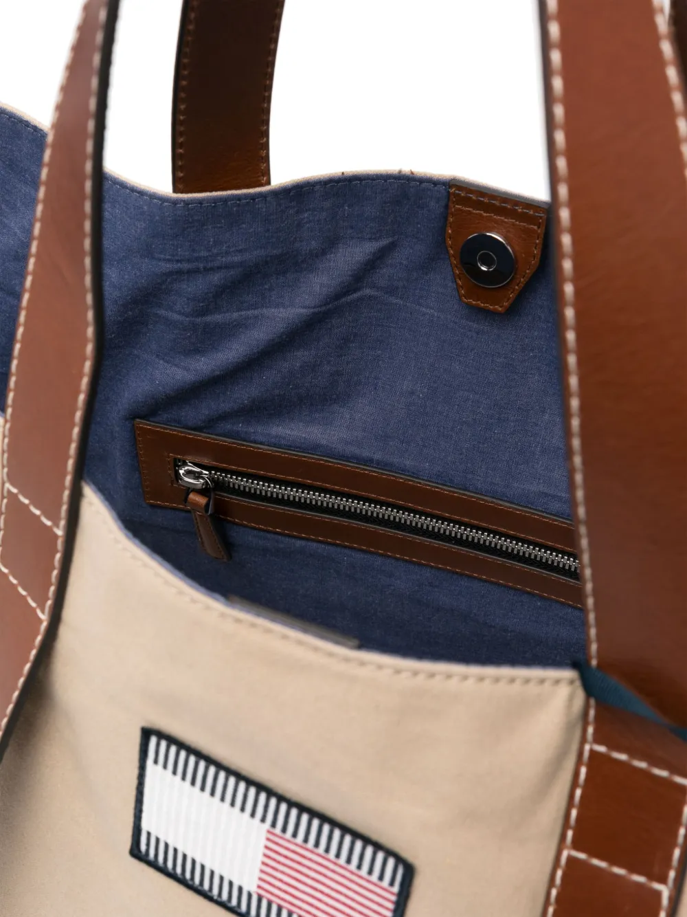 Tommy Hilfiger Shopper met logopatch Beige